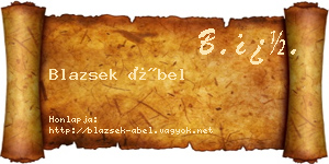 Blazsek Ábel névjegykártya